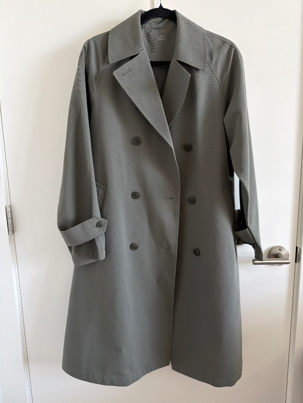 Muji Sage Trench Coat Size S